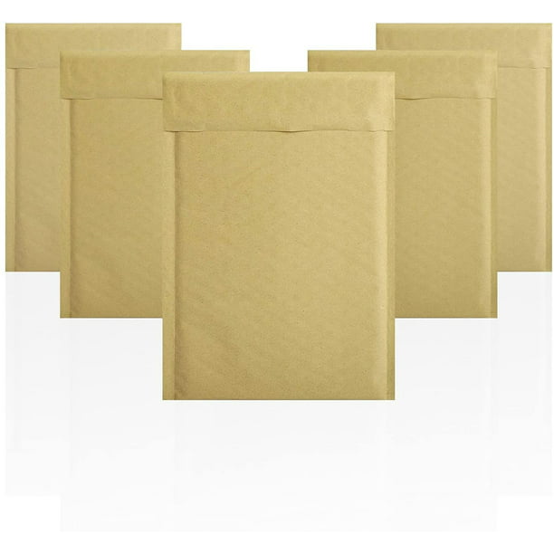 5 x 7 Kraft Bubble Mailers Gold Self Seal Padded Envelopes 5"x 7" Size #000
